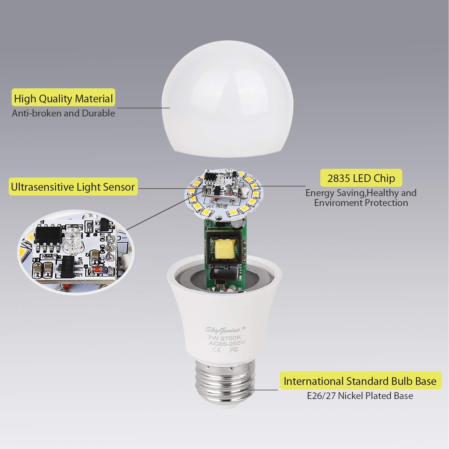 A60 E27 LED bulb — product information 8