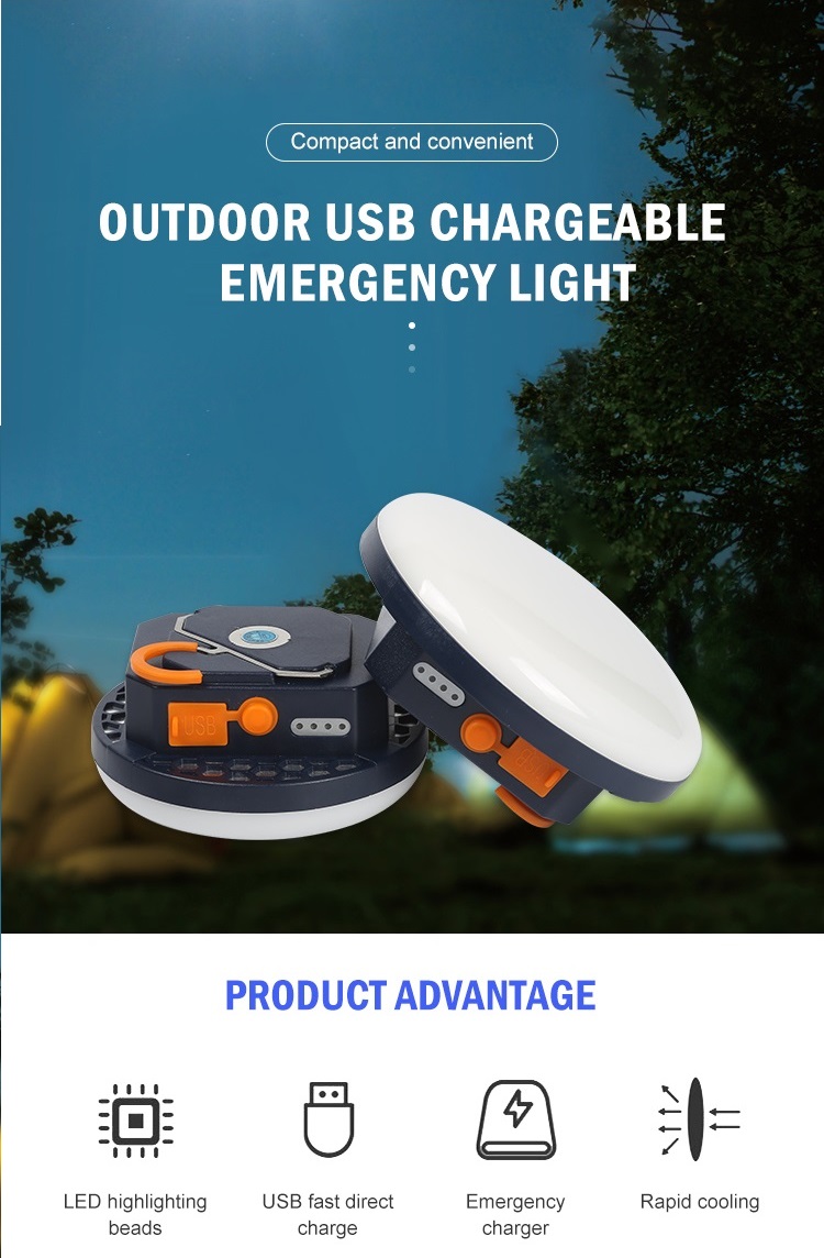 Rechargeable LED camping lantern — product information 3